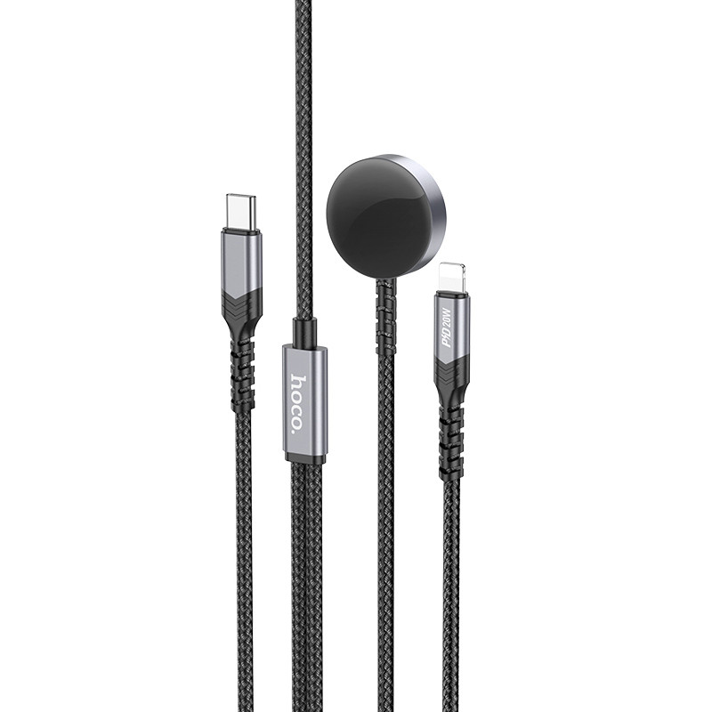 БЗП Hoco CW54 2in1 for Apple Watch + Type-C / Lightning на малюнкі №1