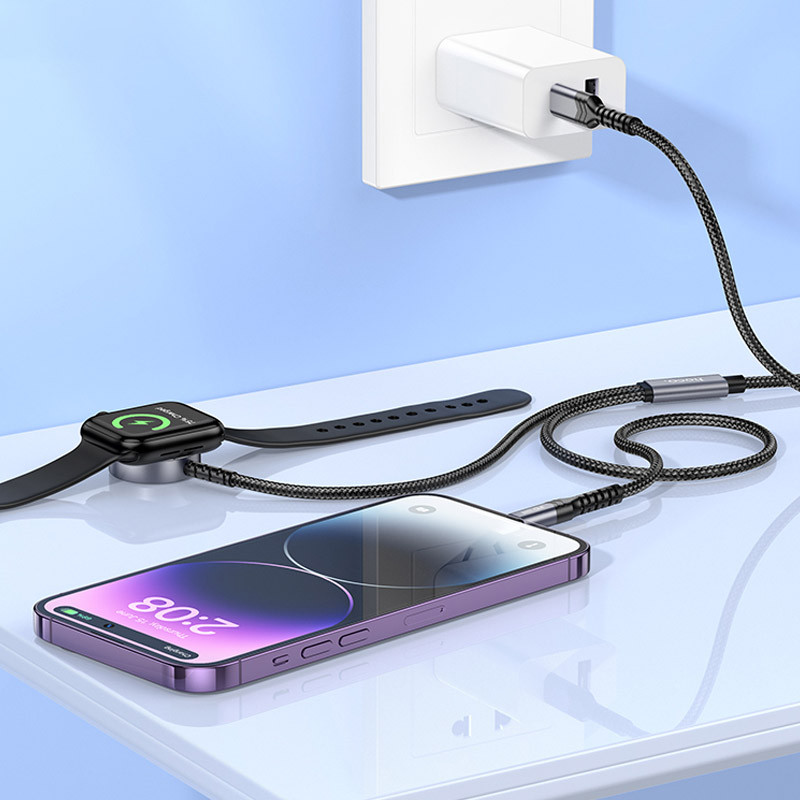 БЗП Hoco CW54 2in1 for Apple Watch + Type-C / Lightning на малюнкі №5
