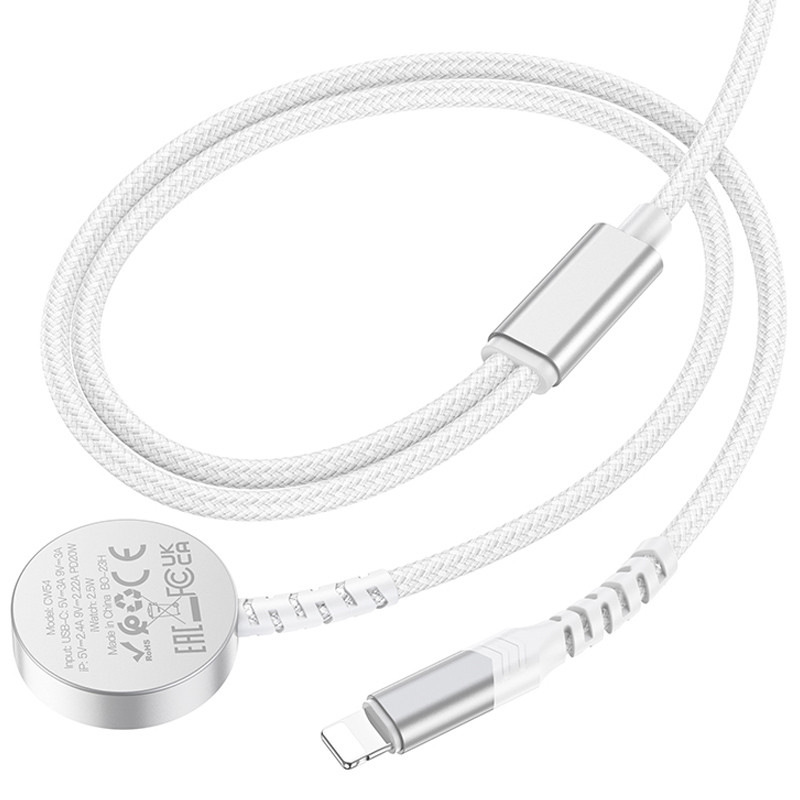 БЗП Hoco CW54 2in1 for Apple Watch + Type-C / Lightning Зображення №3 БЗП Hoco CW54 2in1 for Apple Watch + Type-C / Lightning дивитися фото №3
