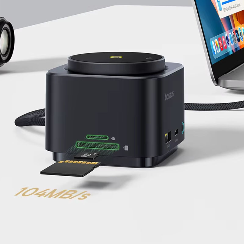БЗП+HUB Baseus MagPro Series II 7-in-1 (USB-C to HDMI 4K 60Hz+2USB-А+2C+1SD/TF) (B000729001) на малюнкі №4
