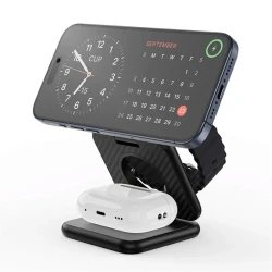 БЗП WIWU Wi-W035 Kevlar Mag Go 3 in 1 wireless charger