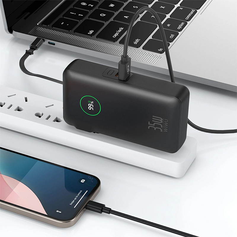 Портативний ЗП Power Bank WIWU Wi-P049 PD20W with cable 10000 mAh на малюнкі №3
