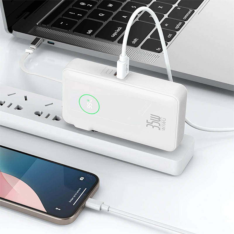 Портативний ЗП Power Bank WIWU Wi-P049 PD20W with cable 10000 mAh на малюнкі №2