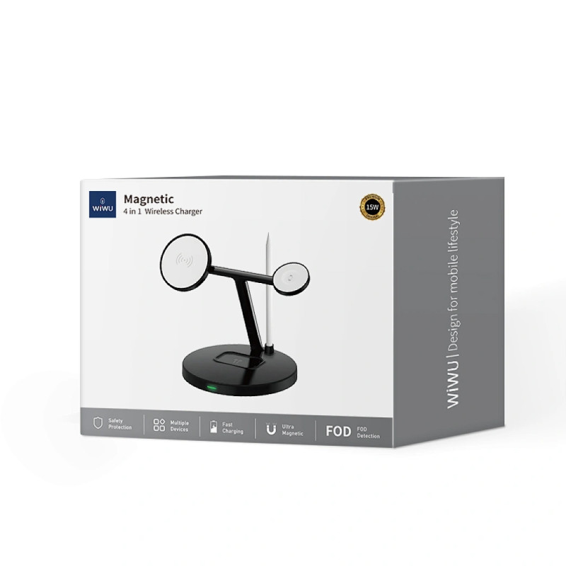 БЗП WIWU Wi-W032 Magnetic 4 in 1 Cableless Charger на малюнкі №4