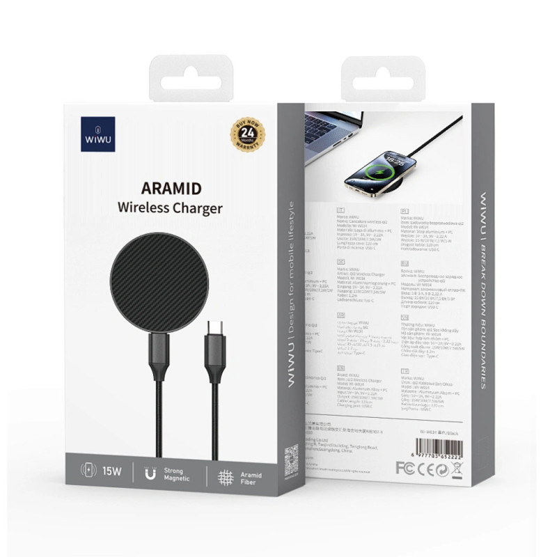 БЗП WIWU Wi-W034 Aramid Wireless Charger на малюнкі №4