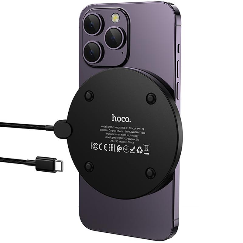 БЗП Hoco CW62 Peak with digital display and cable 15W на малюнкі №5