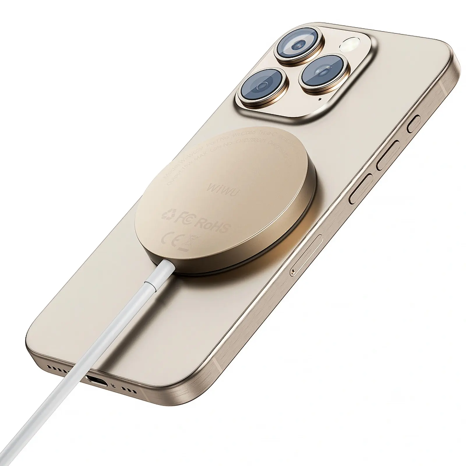 БЗУ WIWU Wi-W029 MagCircle Qi2 15W, Gold 3, купить оптом с доставкой