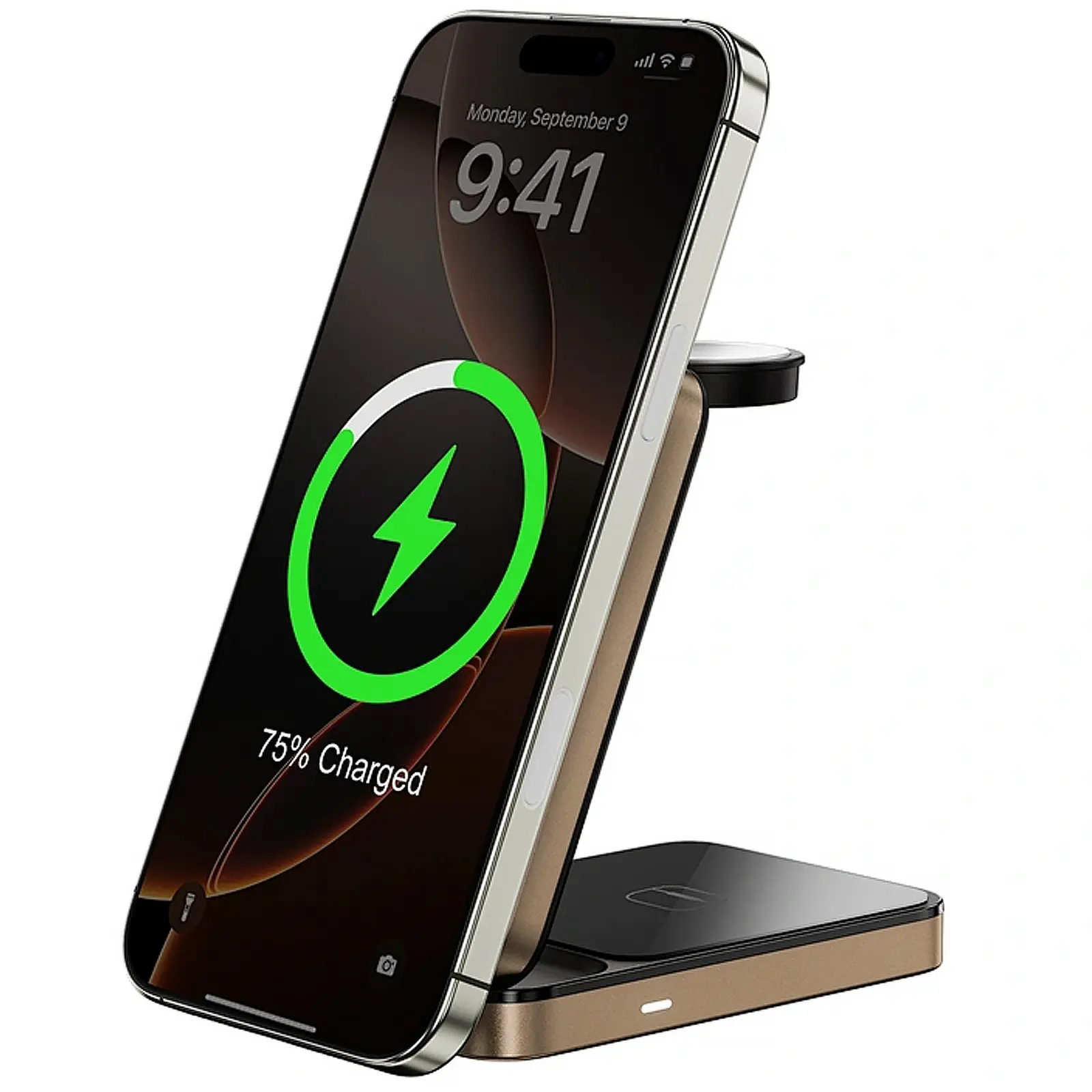 БЗУ WIWU Wi-W038 Triple 3 in 1 wireless charger, Gold 3, купить оптом с доставкой