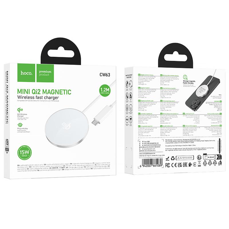БЗП Hoco CW63 Fast Qi2 magnetic 15W на малюнкі №2