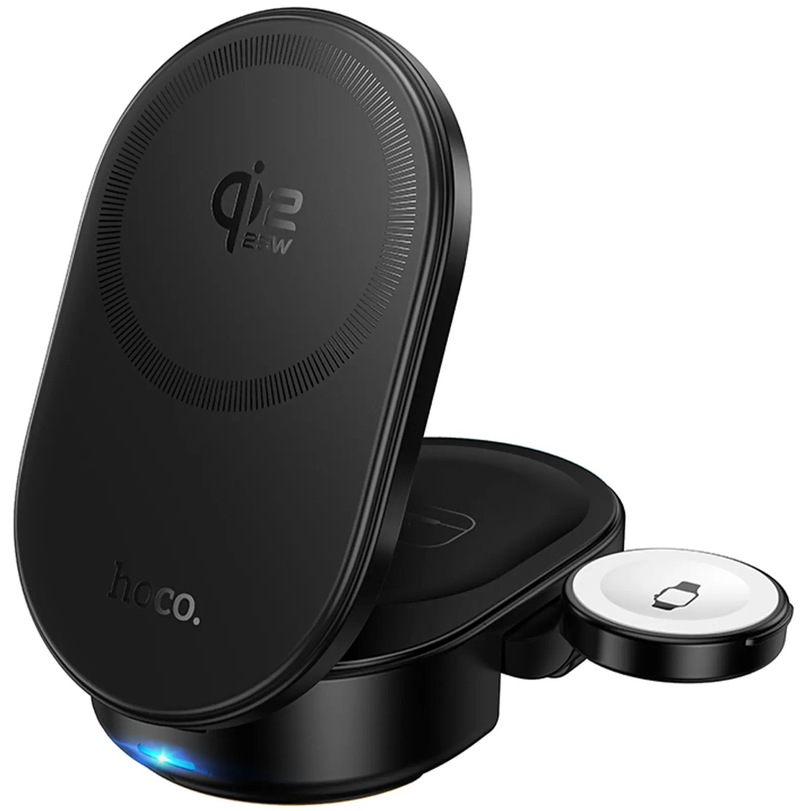 БЗУ Hoco CQ23 Pole Qi2.2 3-in-1, Black, купить оптом с доставкой