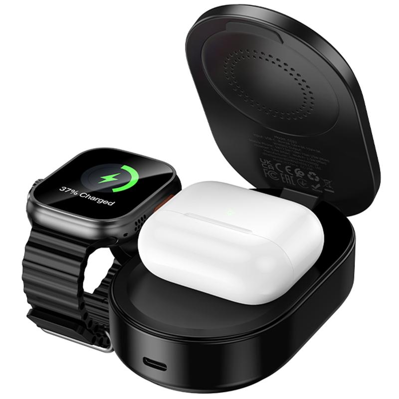 БЗУ Hoco CQ23 Pole Qi2.2 3-in-1 на картинке №5