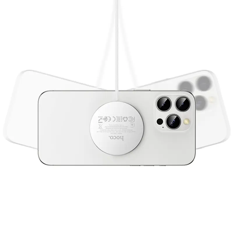 БЗП Hoco CW63 Pro Fast Qi2 magnetic 25W, White 2, купити оптом з доставкою