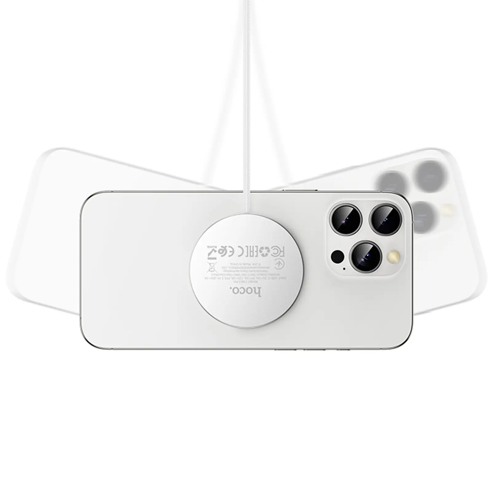 БЗП Hoco CW63 Pro Fast Qi2 magnetic 25W, White 2, купити оптом з доставкою