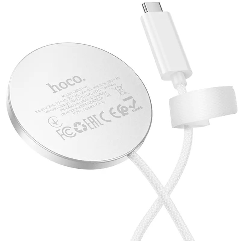 БЗП Hoco CW63 Pro Fast Qi2 magnetic 25W, White 3, купити оптом з доставкою