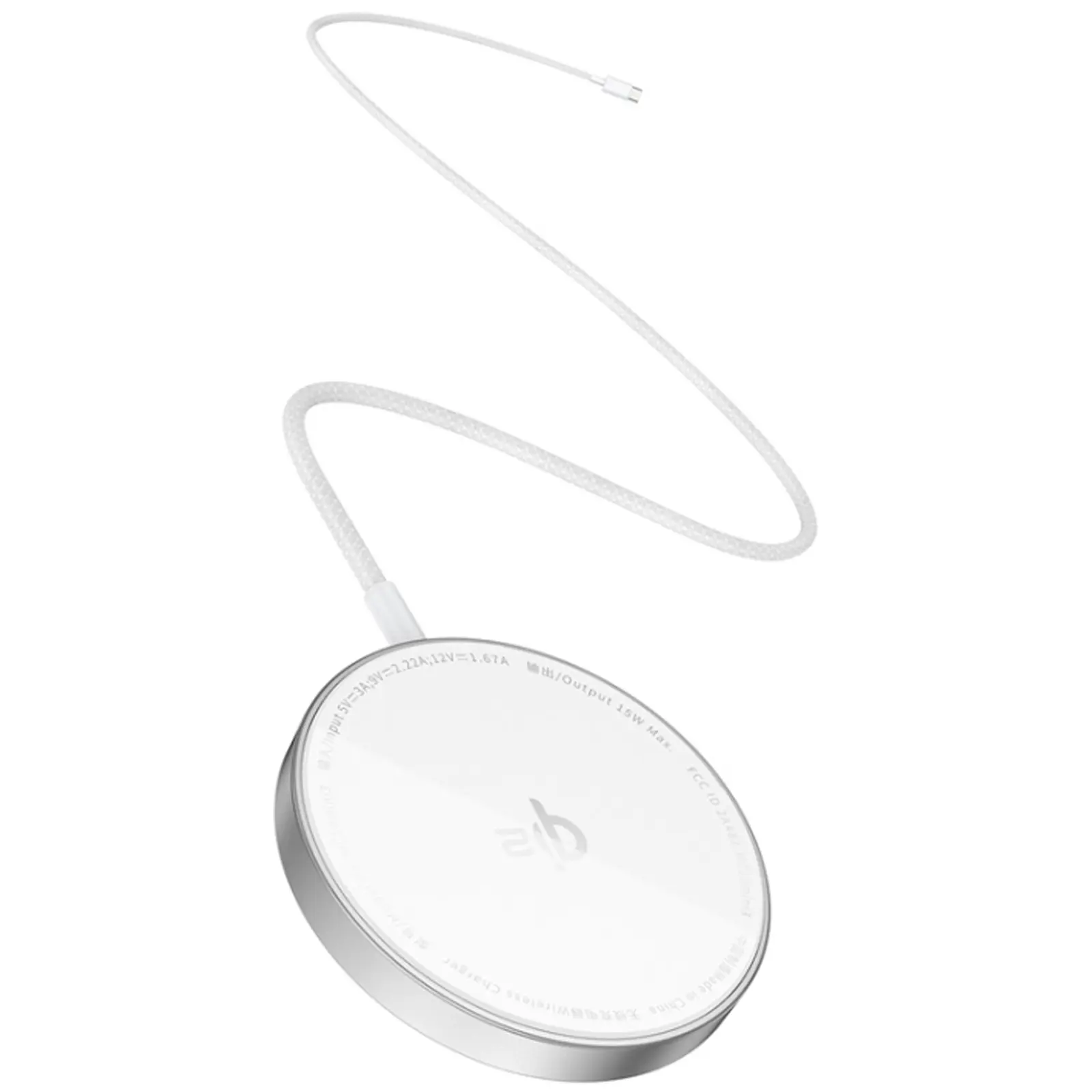 БЗУ Baseus Simple Mini4 Air Magnetic Qi2 15W (P102782), Frost Silver 2, купить оптом с доставкой