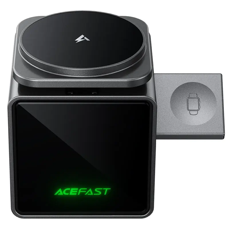 БЗУ Acefast E34 desktop 3in1 15W, Gray, купить оптом с доставкой
