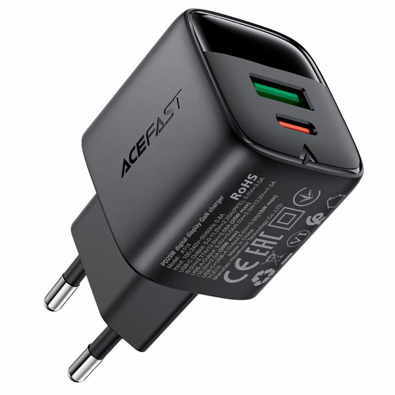 МЗП Acefast A114 PD25W GaN (1USB-A/1C) на малюнкі №1