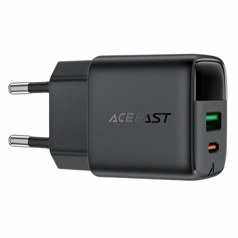 МЗП Acefast A114 PD25W GaN (1USB-A/1C), Black 1, купити оптом з доставкою