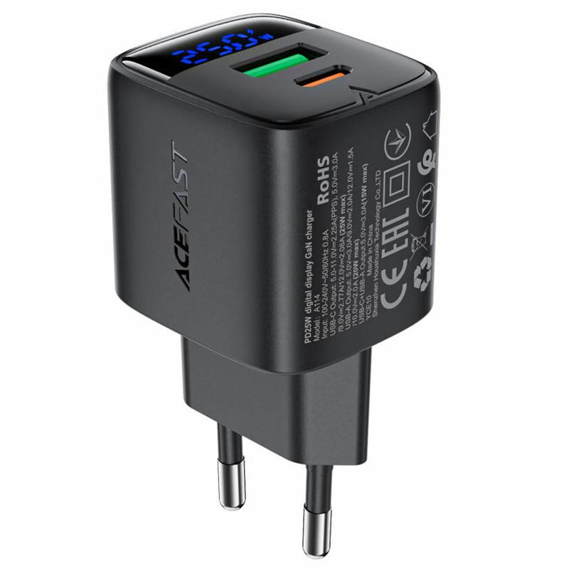 МЗП Acefast A114 PD25W GaN (1USB-A/1C) на малюнкі №4