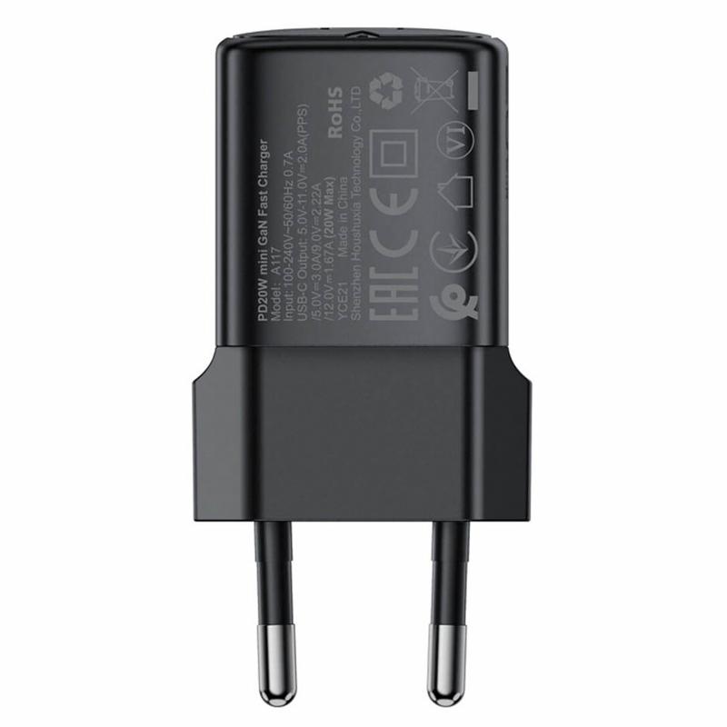 СЗУ Acefast A117 mini PD20W GaN (1USB-C) на картинке №2