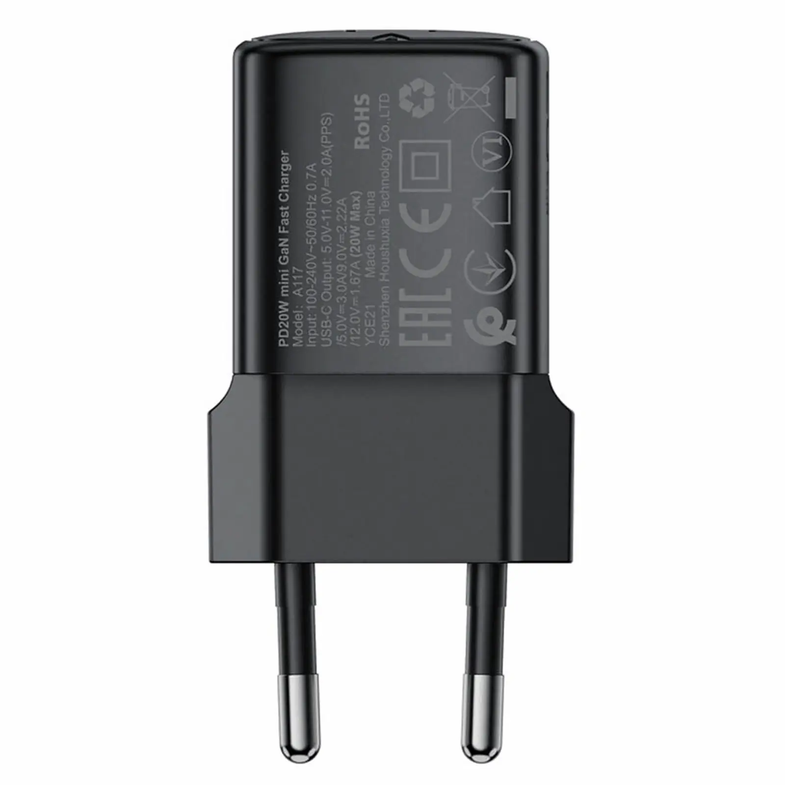 СЗУ Acefast A117 mini PD20W GaN (1USB-C), Black 1, купить оптом с доставкой