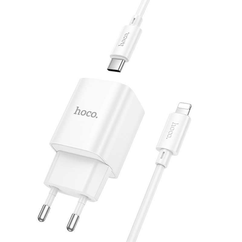 Уценка СЗУ Hoco C149A Charm PD30W+QC3.0 (1USB-A/1C) + кабель Type-C to Lightning, Поврежденная упаковка / White 2, купить оптом с доставкой