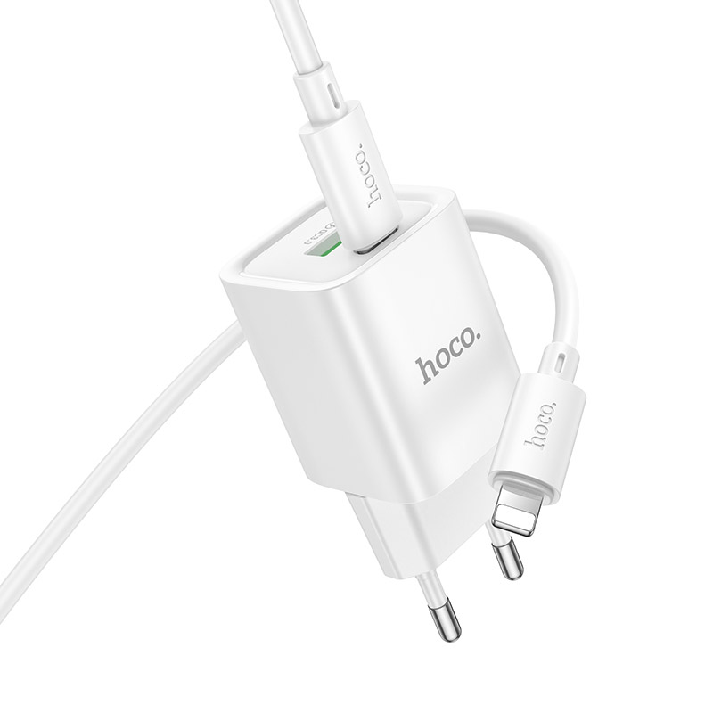 Уценка СЗУ Hoco C149A Charm PD30W+QC3.0 (1USB-A/1C) + кабель Type-C to Lightning, Поврежденная упаковка / White 3, купить оптом с доставкой