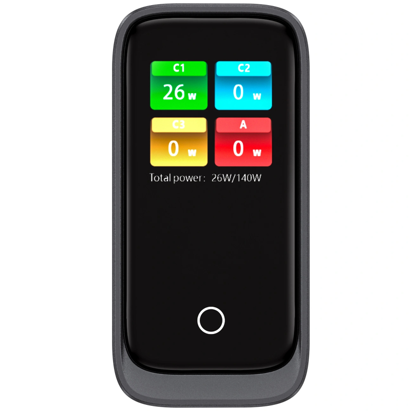 СЗУ WIWU G028 Intelligent PD140W+QC3.0 GaN (1USB-A/3C), Black 1, купить оптом с доставкой