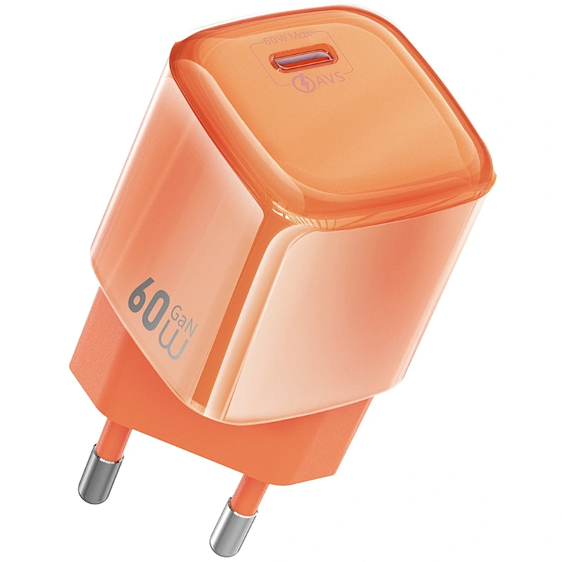 СЗУ WIWU G037 Jelly PD60W GaN (1USB-C), Orange, купить оптом с доставкой