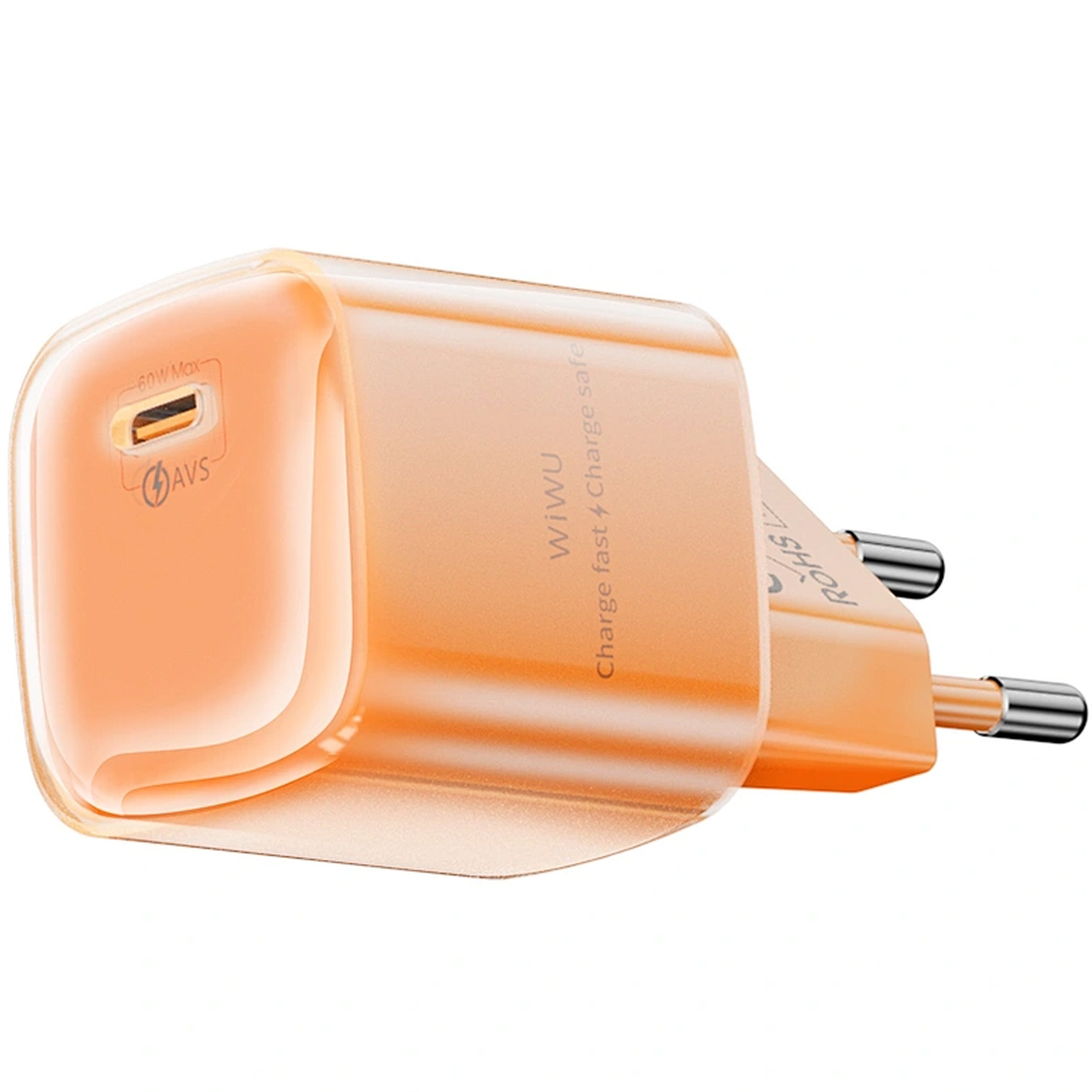 СЗУ WIWU G037 Jelly PD60W GaN (1USB-C), Orange 1, купить оптом с доставкой