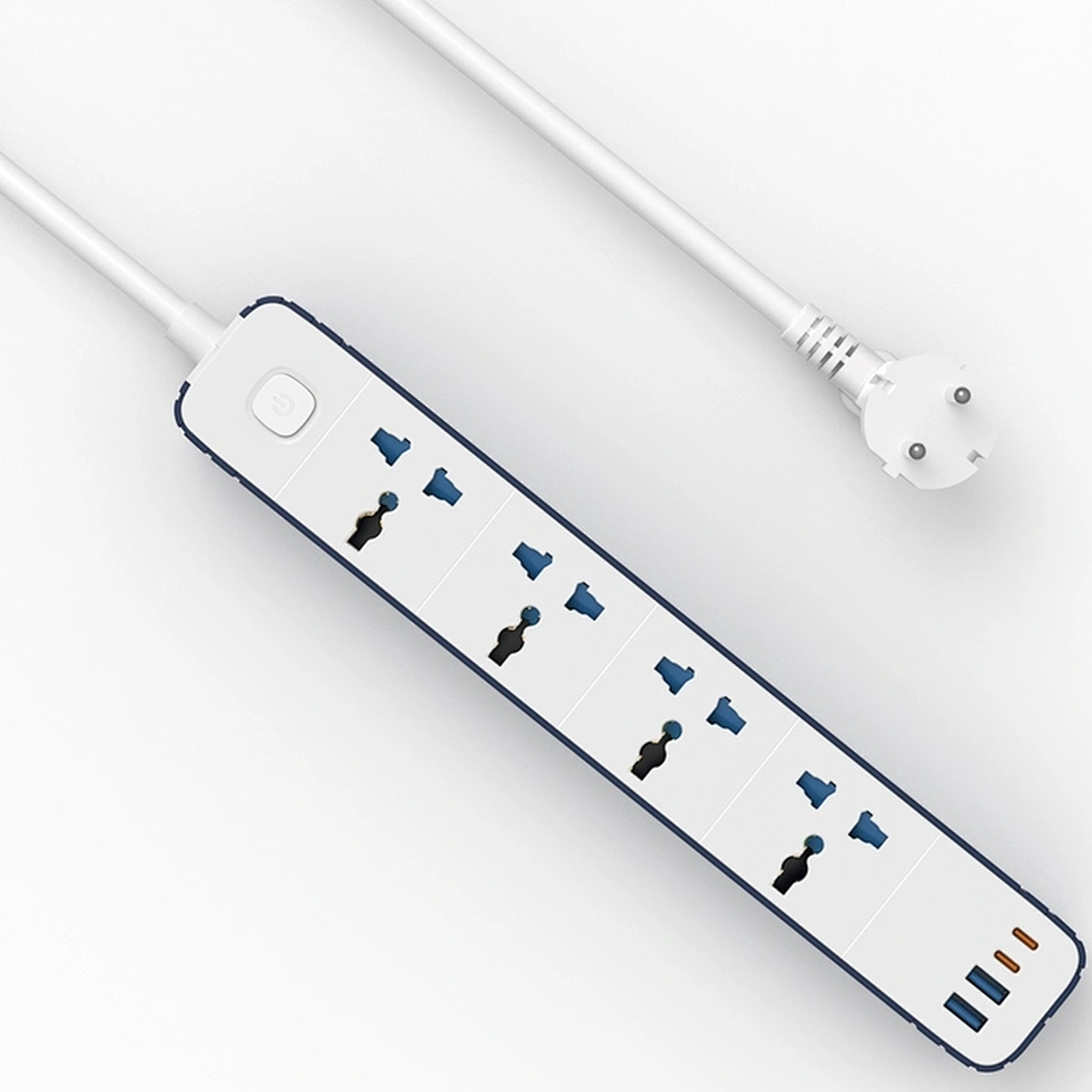 Удлинитель WIWU S007 Power Strip PD20W (2USB-A/2C/4xSocket) (2m), White 2, купить оптом с доставкой