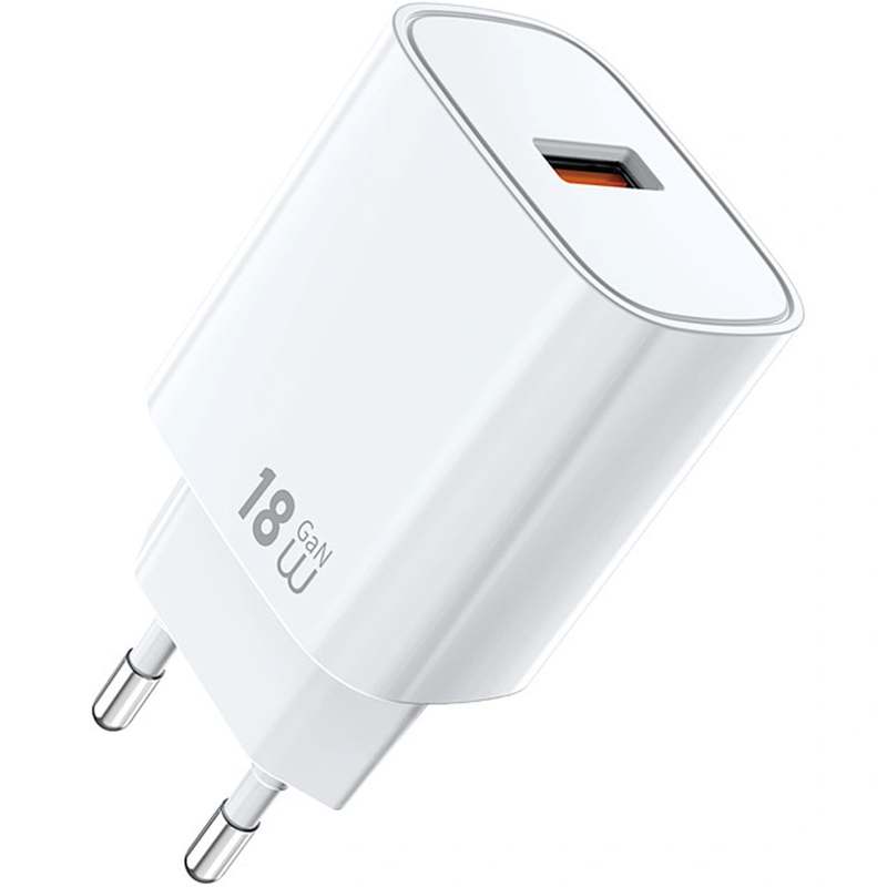 СЗУ WIWU G006 Essen QC3.0 18W GaN (1USB-A), White, купить оптом с доставкой