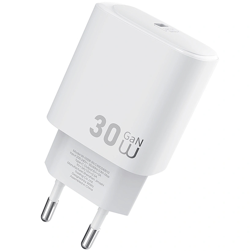 СЗУ WIWU G008 Essen PD30W GaN (1USB-C), купить оптом с доставкой