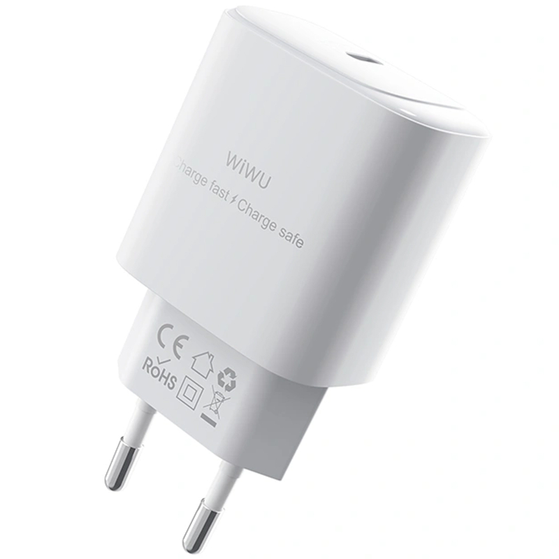СЗУ WIWU G008 Essen PD30W GaN (1USB-C) + кабель Type-C to Type-C на картинке №3