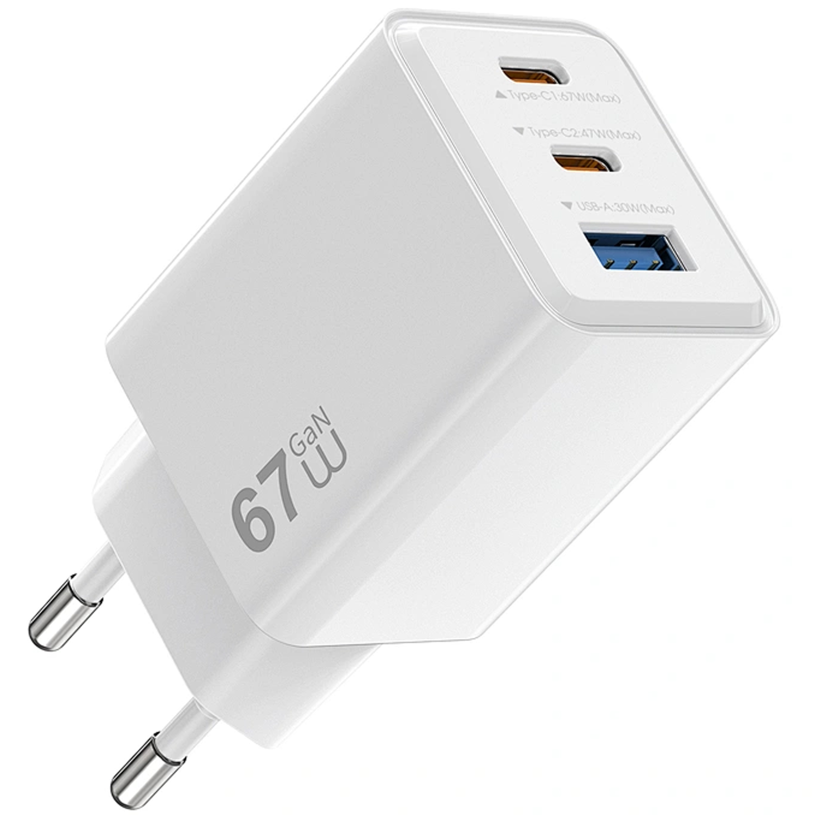 СЗУ WIWU G026 Cube PD67W+QC3.0 GaN (1USB-A/2C), White, купить оптом с доставкой