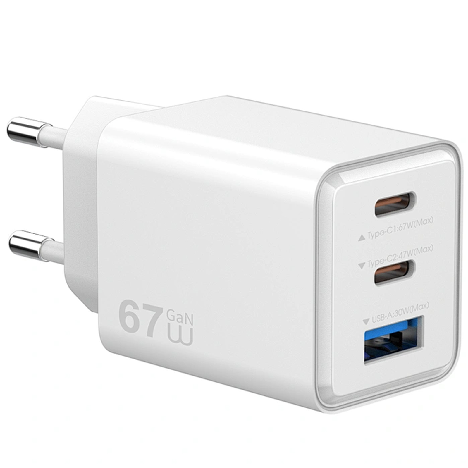 СЗУ WIWU G026 Cube PD67W+QC3.0 GaN (1USB-A/2C), White 1, купить оптом с доставкой