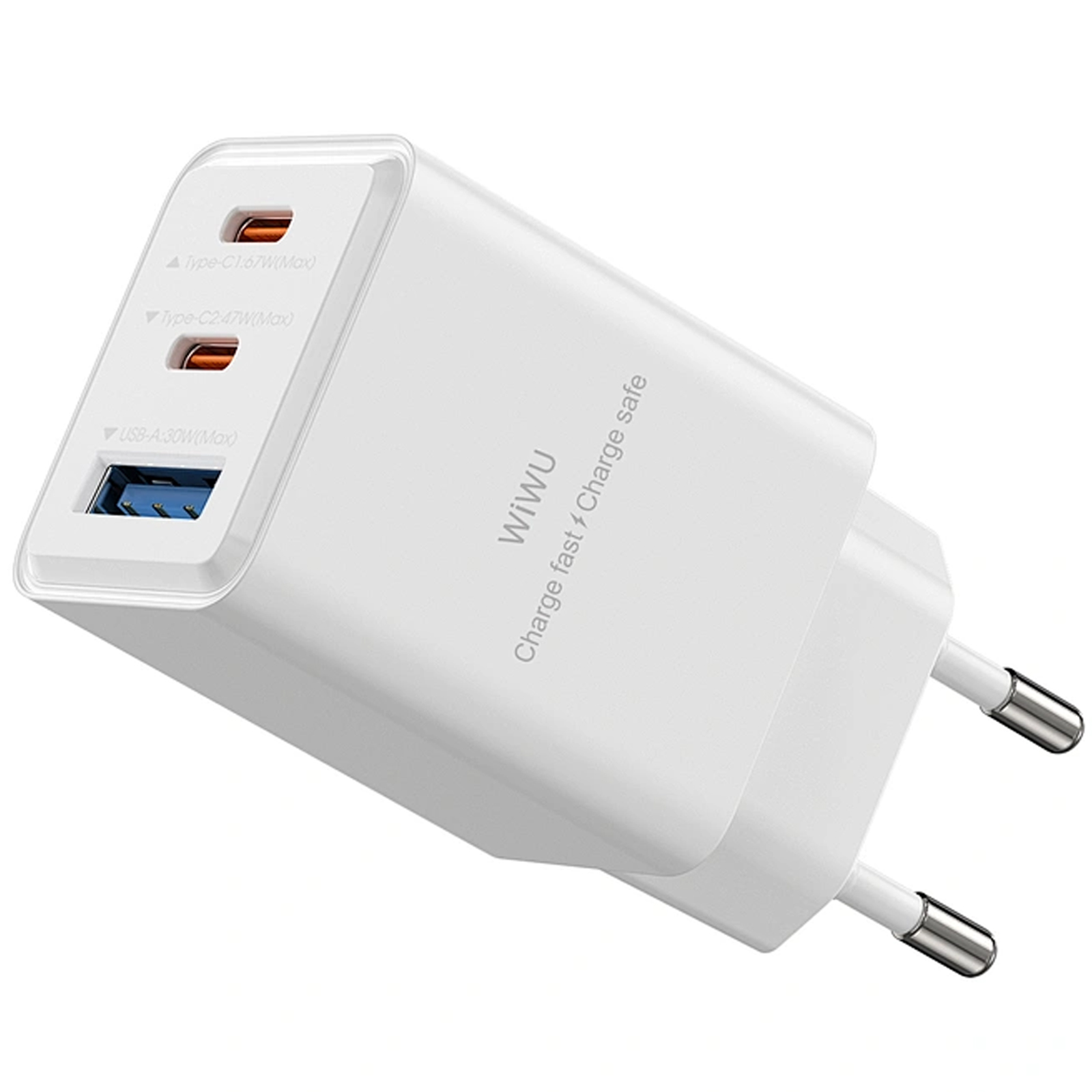 СЗУ WIWU G026 Cube PD67W+QC3.0 GaN (1USB-A/2C), White 2, купить оптом с доставкой