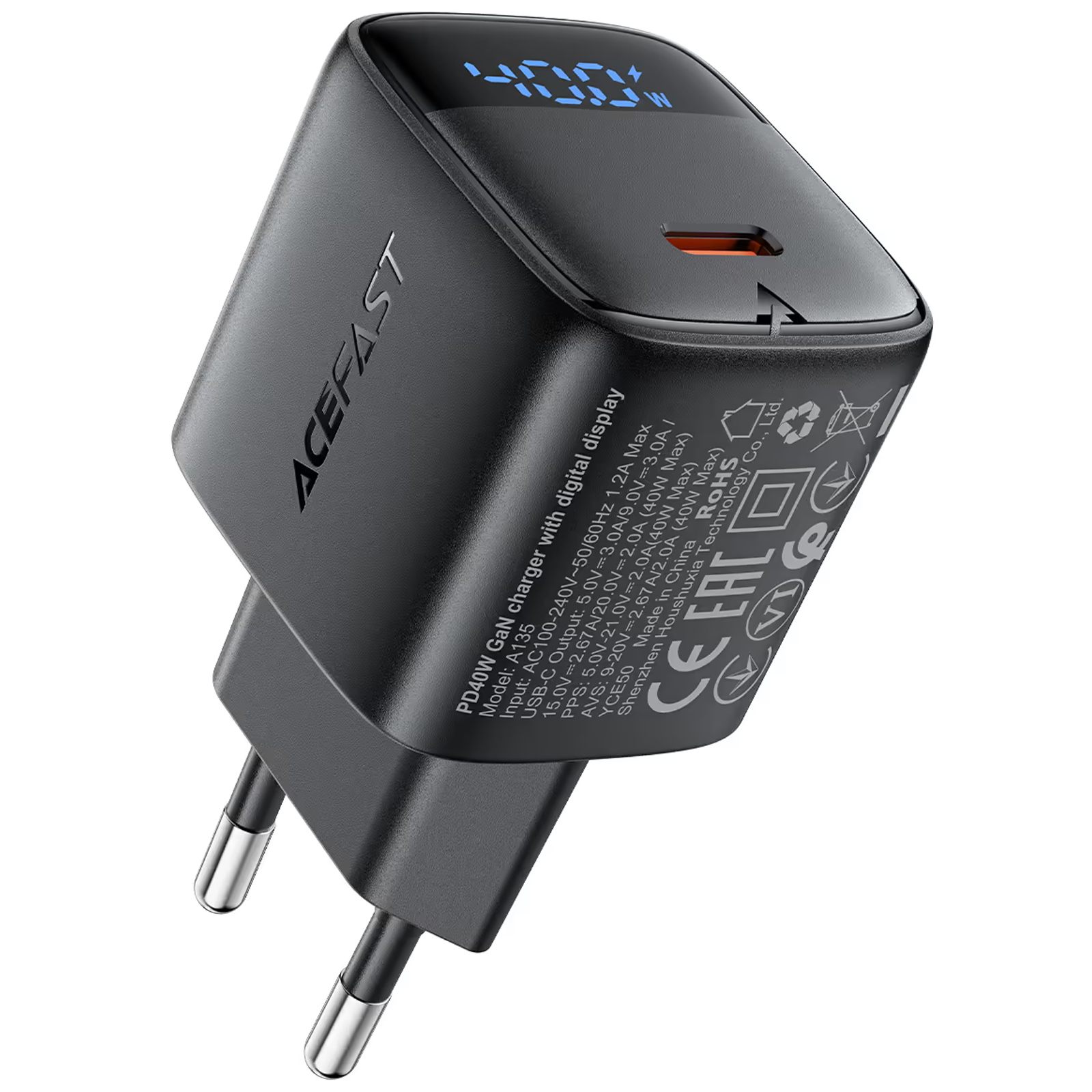 МЗП Acefast A135 PD40W GaN (1USB-C), купити оптом з доставкою