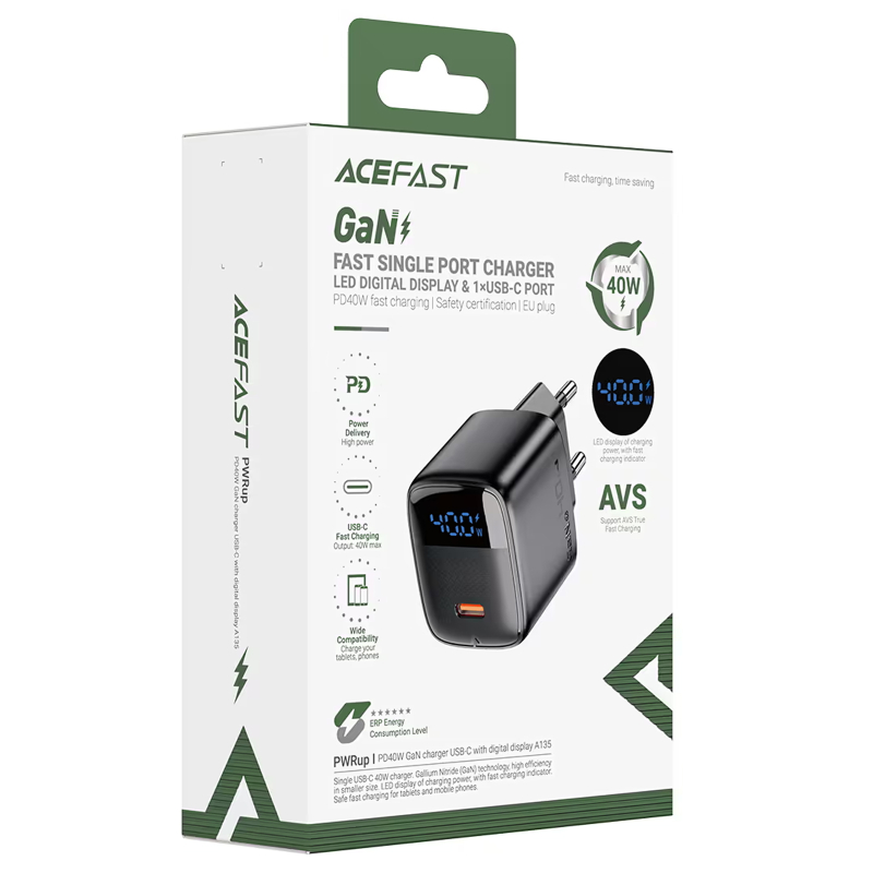 МЗП Acefast A135 PD40W GaN (1USB-C) на малюнкі №3