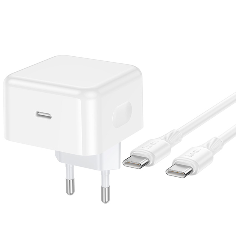 СЗУ Hoco C161A Speed PD40W (1USB-C) + кабель Type-C to Type-C на картинке №2