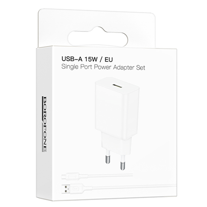 МЗП Borofone BA111A Star QC3.0 (1USB-A) + кабель USB to Type-C на малюнкі №3