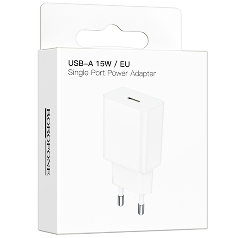 МЗП Borofone BA111A Star QC3.0 (1USB-A), White 1, купити оптом з доставкою