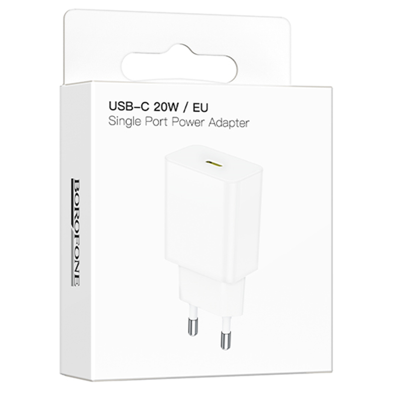 МЗП Borofone BA112A Star PD20W (1USB-C), White 1, купити оптом з доставкою