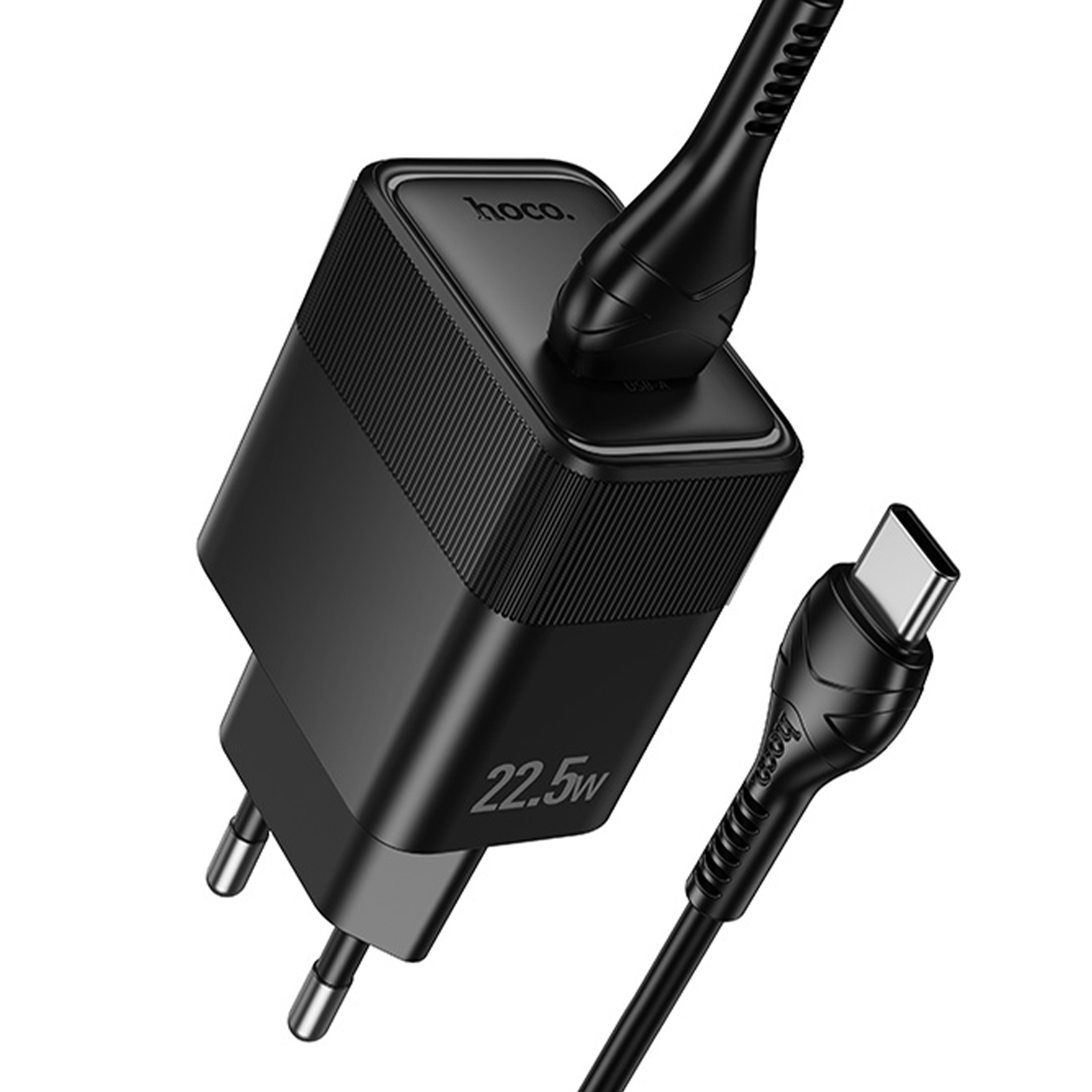 СЗУ Hoco CS111A Lounge PD22.5W (1USB-C) + кабель USB to Type-C, Black 2, купить оптом с доставкой