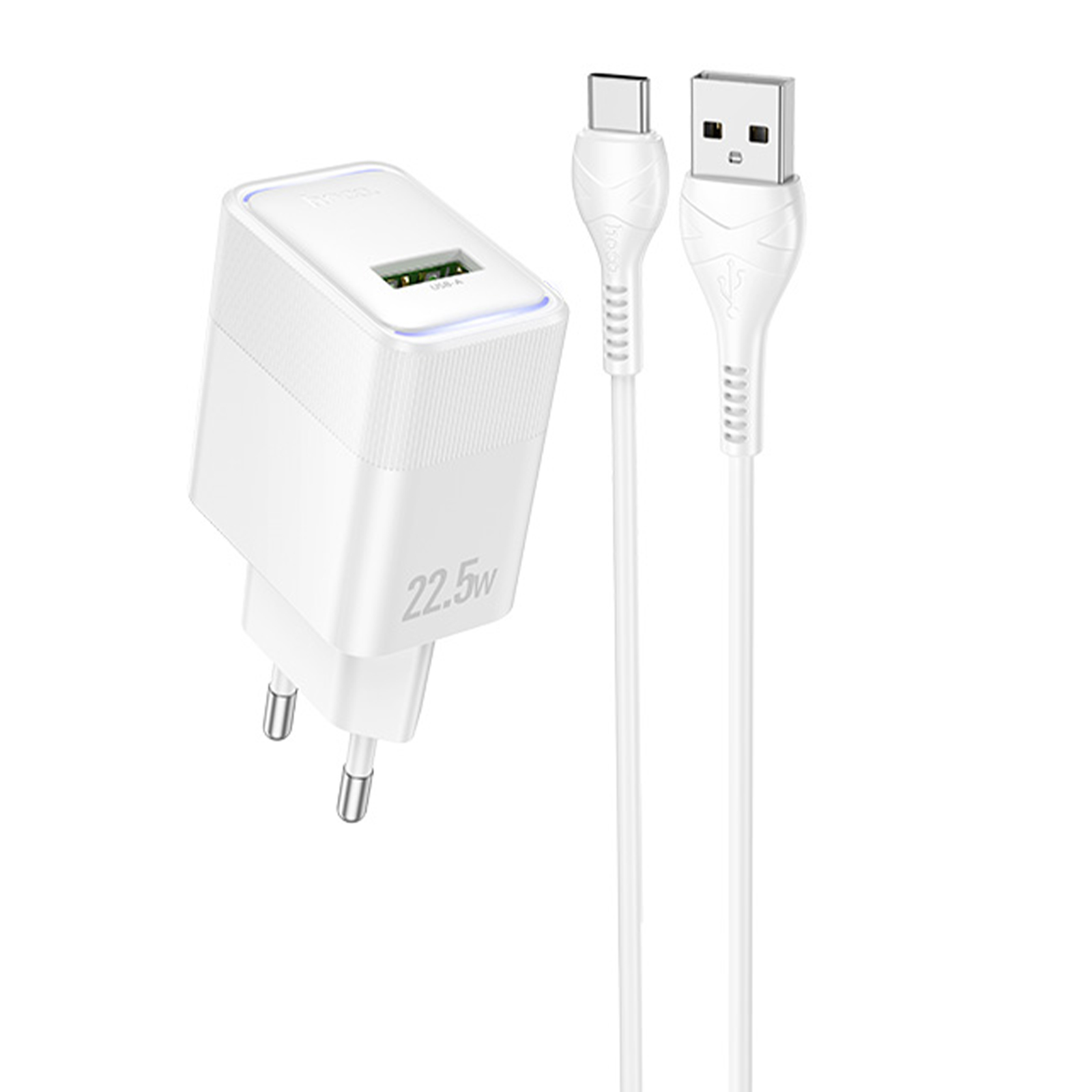 СЗУ Hoco CS111A Lounge PD22.5W (1USB-C) + кабель USB to Type-C, White, купить оптом с доставкой