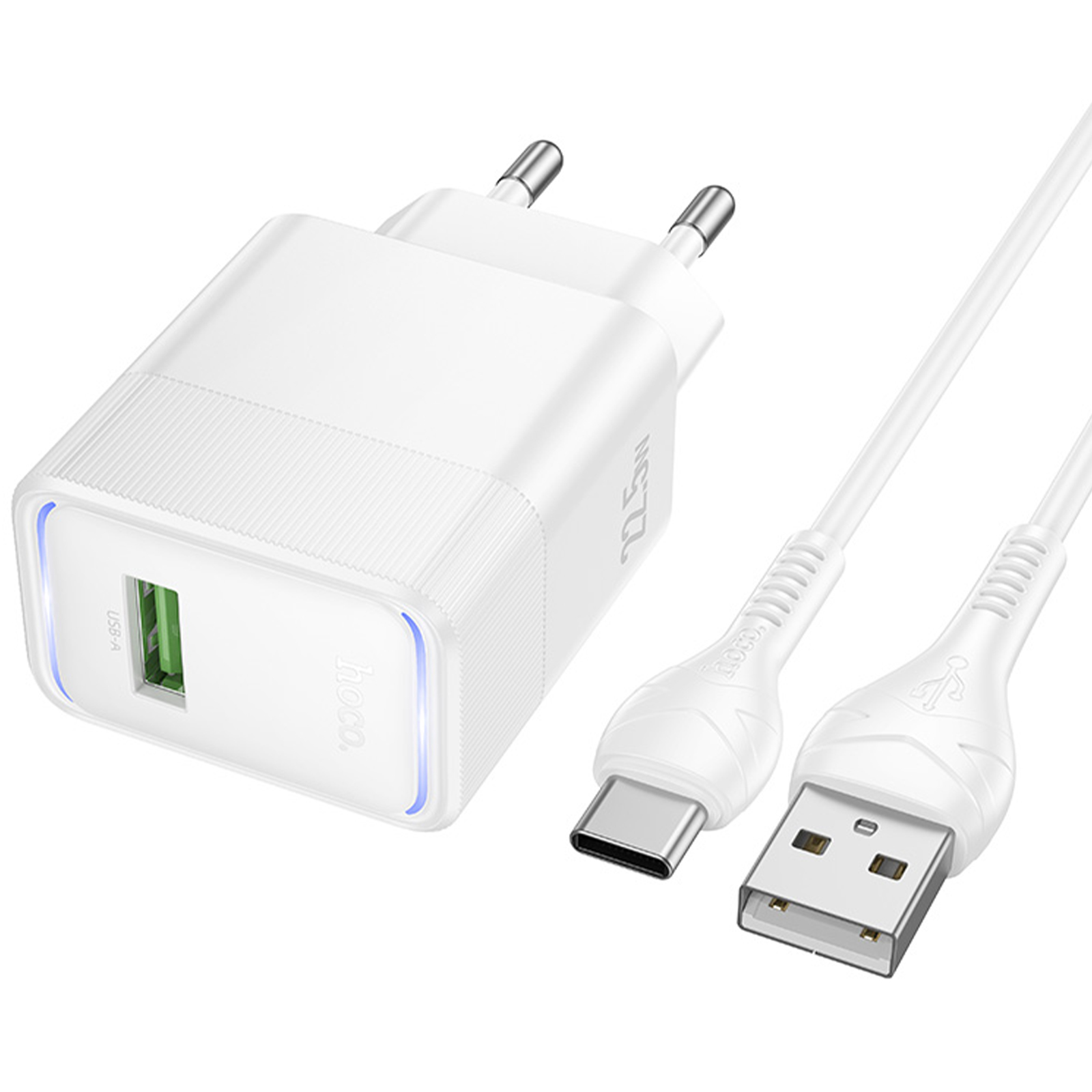 СЗУ Hoco CS111A Lounge PD22.5W (1USB-C) + кабель USB to Type-C, White 1, купить оптом с доставкой