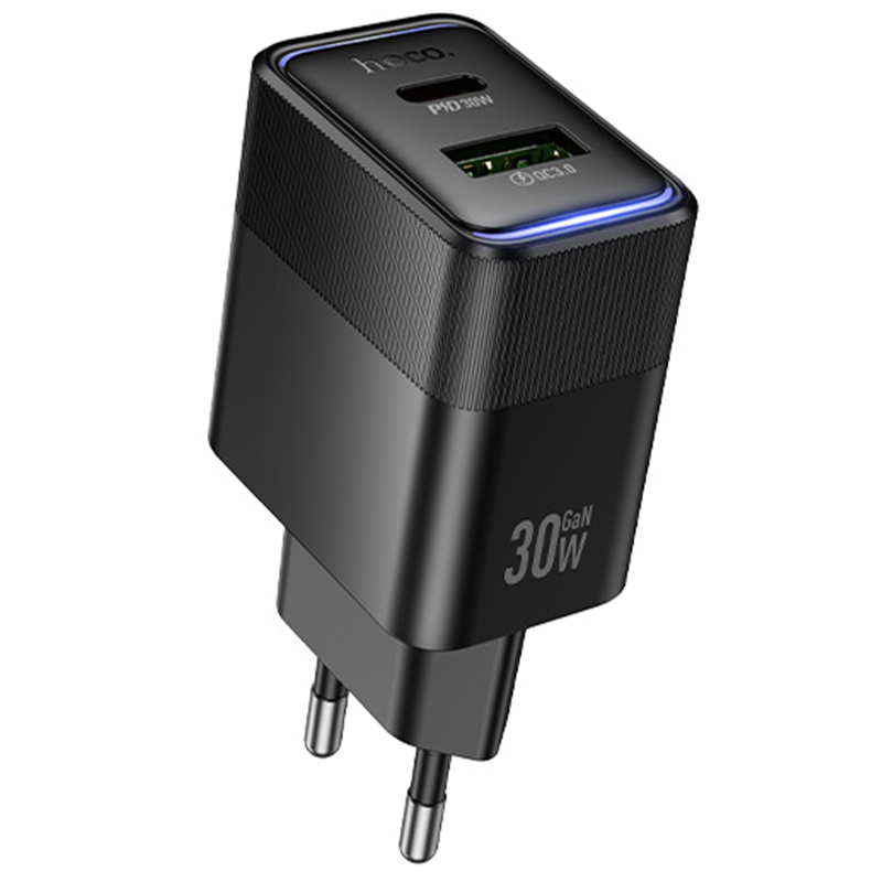 СЗУ Hoco CS112A Lounge PD30W+QC3.0 (1USB-A/1C), Black, купить оптом с доставкой