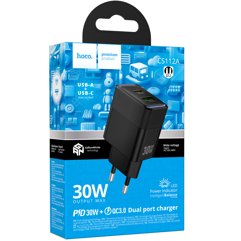 МЗП Hoco CS112A Lounge PD30W+QC3.0 (1USB-A/1C) на малюнкі №2