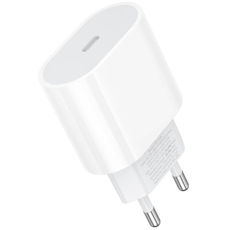 МЗП Borofone BA100A Original PD20W (1USB-C), White 5, купити оптом з доставкою