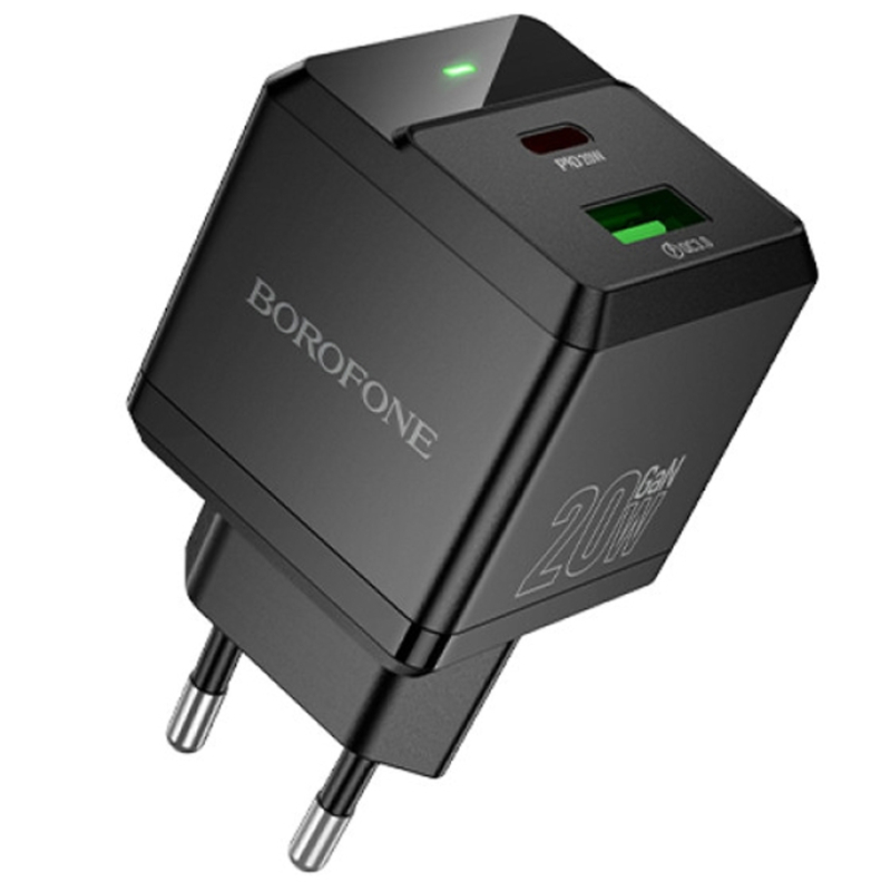 СЗУ Borofone BN19 Intenso PD20W+QC3.0 (1USB-A/1C) на картинке №1